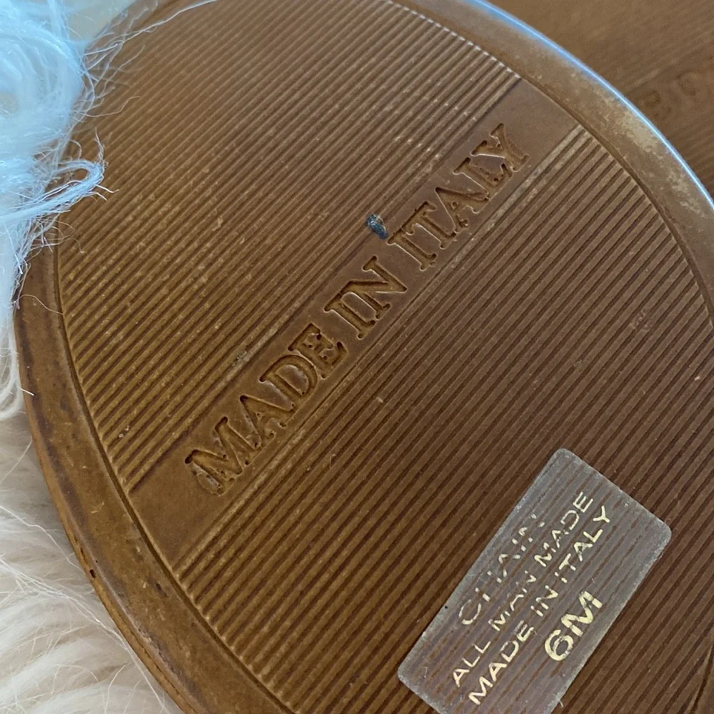 Italian Shoemakers Cream and Brown Wedges - Picture 9 of 16